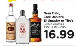 Food 4 Less Gran Malo, Jack Daniel's, El Jimador or Tito's offer