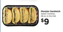 Food 4 Less Monster Sandwich offer