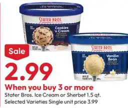 Stater Bros Stater Bros. Ice Cream or Sherbet offer