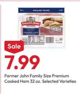 Stater Bros Farmer John Family Size Premium Cooked Ham offer