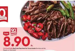 Stater Bros Cut Fresh Daily Beef Loin Flap Meat For Carne Asada offer