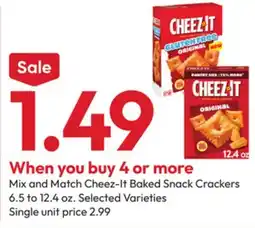 Stater Bros Cheez-It Baked Snack Crackers offer