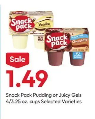 Stater Bros Snack Pack Pudding or Juicy Gels offer