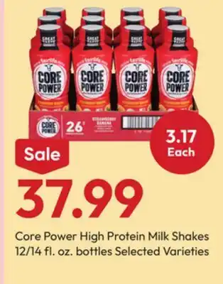 Stater Bros Core Power High Protein Milk Shakes offer