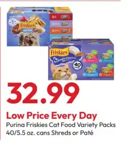 Stater Bros Purina Friskies Cat Food Variety Packs offer