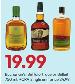Stater Bros Buchanan's, Buffalo Trace or Bulleit offer