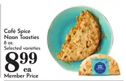 Pavilions Café Spice Naan Toasties offer