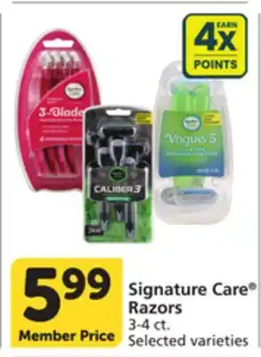 Pavilions Signature Care Razors offer