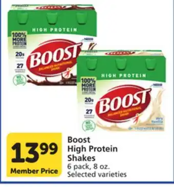 Pavilions Boost High Protein Shakes offer