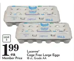 Pavilions Lucerne Cage Free Large Eggs offer
