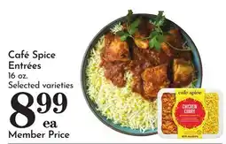 Pavilions Café Spice Entrées offer