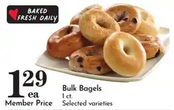 Pavilions Bulk Bagels offer