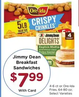 Ralphs Jimmy Dean Breakfast Sandwiches offer