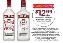 Ralphs Smirnoff Vodka offer