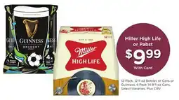 Ralphs Miller High Life or Pabst offer
