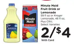 Ralphs Minute Maid Fruit Drink or Lemonade offer