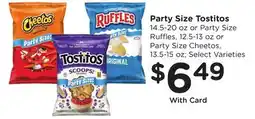 Ralphs Party Size Tostitos offer
