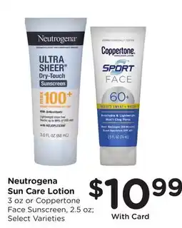 Ralphs Neutrogena Sun Care Lotion offer