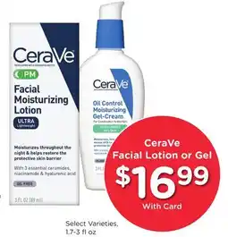 Ralphs CeraVe Facial Lotion or Gel offer