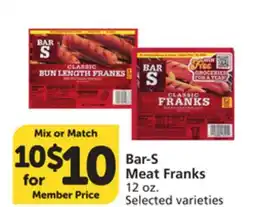 Albertsons Bar-S Meat Franks offer