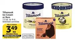 Albertsons Tillamook Ice Cream or Bars offer