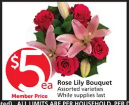 Albertsons Rose Lily Bouquet offer