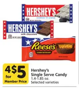 Albertsons Hershey's Single Serve Candy offer