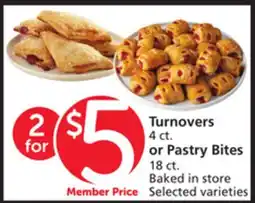 Albertsons Turnovers 4 ct. or Pastry Bites 18 ct offer