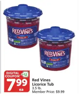 Albertsons Red Vines Licorice Tub offer