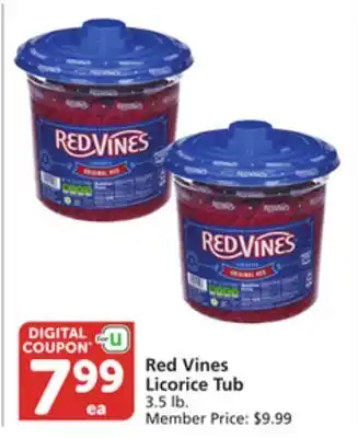 Albertsons Red Vines Licorice Tub offer