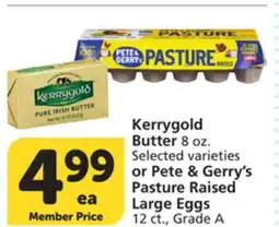 Albertsons Kerrygold Butter or Pete & Gerry's Pasture Raised Large Eggs offer
