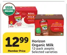 Albertsons Horizon Organic Milk offer