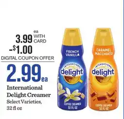 Mariano's International Delight Creamer offer