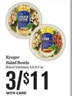 Mariano's Kroger Salad Bowls offer