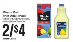 Mariano's Minute Maid Fruit Drink or Ade offer