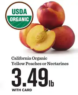 Mariano's California Organic Yellow Peaches or Nectarines offer