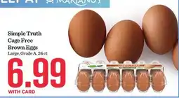 Mariano's Simple Truth Cage Free Brown Eggs offer