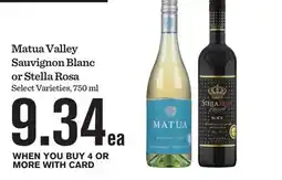 Mariano's Matua Valley Sauvignon Blanc or Stella Rosa offer