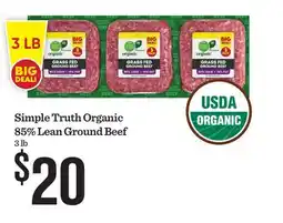 Mariano's Simple Truth Organic 85% Lean Ground Beef offer
