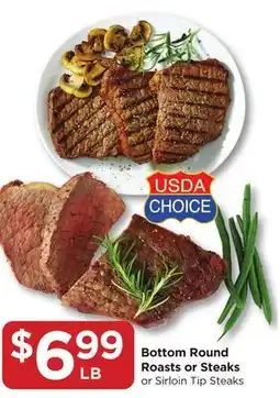 Food 4 Less Bottom Round Roasts or Steaks offer