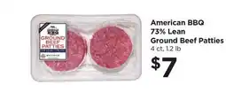 Food 4 Less American BBQ 73% Lean Ground Beef Patties offer