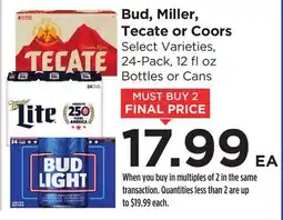 Food 4 Less Bud, Miller, Tecate or Coors offer