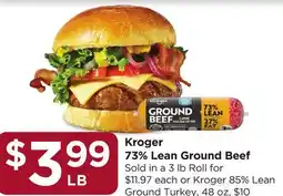 Food 4 Less Kroger 73% Lean Ground Beef offer