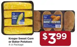 Food 4 Less Kroger Sweet Corn or Baker Potatoes offer