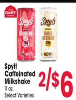 Jewel-Osco Spylt Caffeinated Milkshake offer