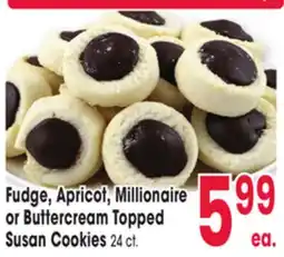 Jewel-Osco Fudge, Apricot, Millionaire or Buttercream Topped Susan Cookies offer