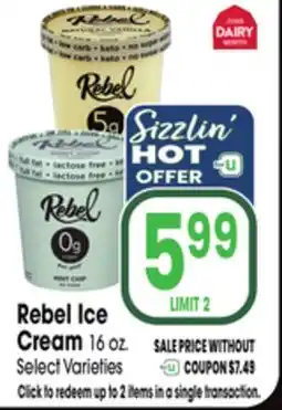 Jewel-Osco Rebel Ice Cream offer