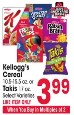 Jewel-Osco Kellogg's Cereal or Takis offer