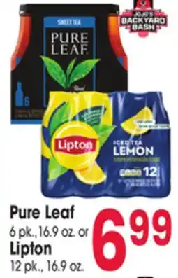 Jewel-Osco Pure Leaf, 6 pk., 16.9 oz. or Lipton, 12 pk., 16.9 oz offer