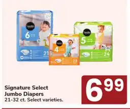 Jewel-Osco Signature Select Jumbo Diapers offer